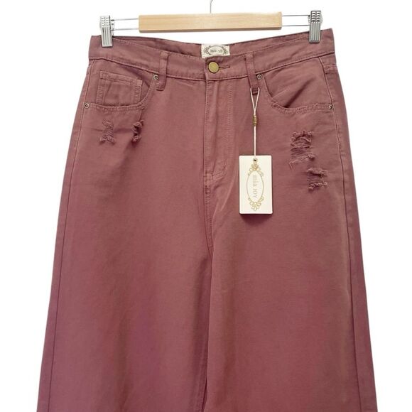 NWT Joyfolie Mia Joy Addy High Rise Wide Leg Jeans in Raisin Women’s Size 29 | 8 - Picture 5 of 14